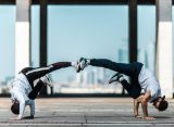 2 Olympic Break dancers in final pose