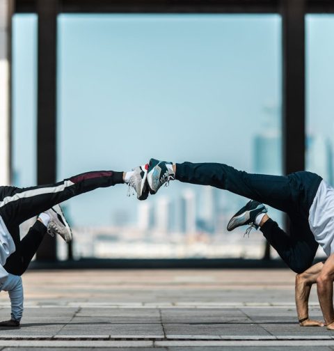 2 Olympic Break dancers in final pose