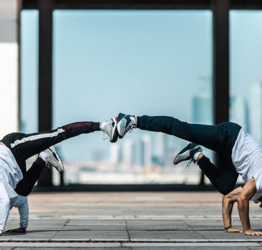 2 Olympic Break dancers in final pose